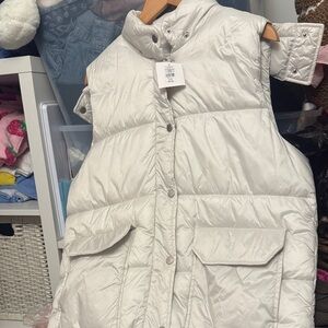 CORE Puffer Vest puffer off white with shine